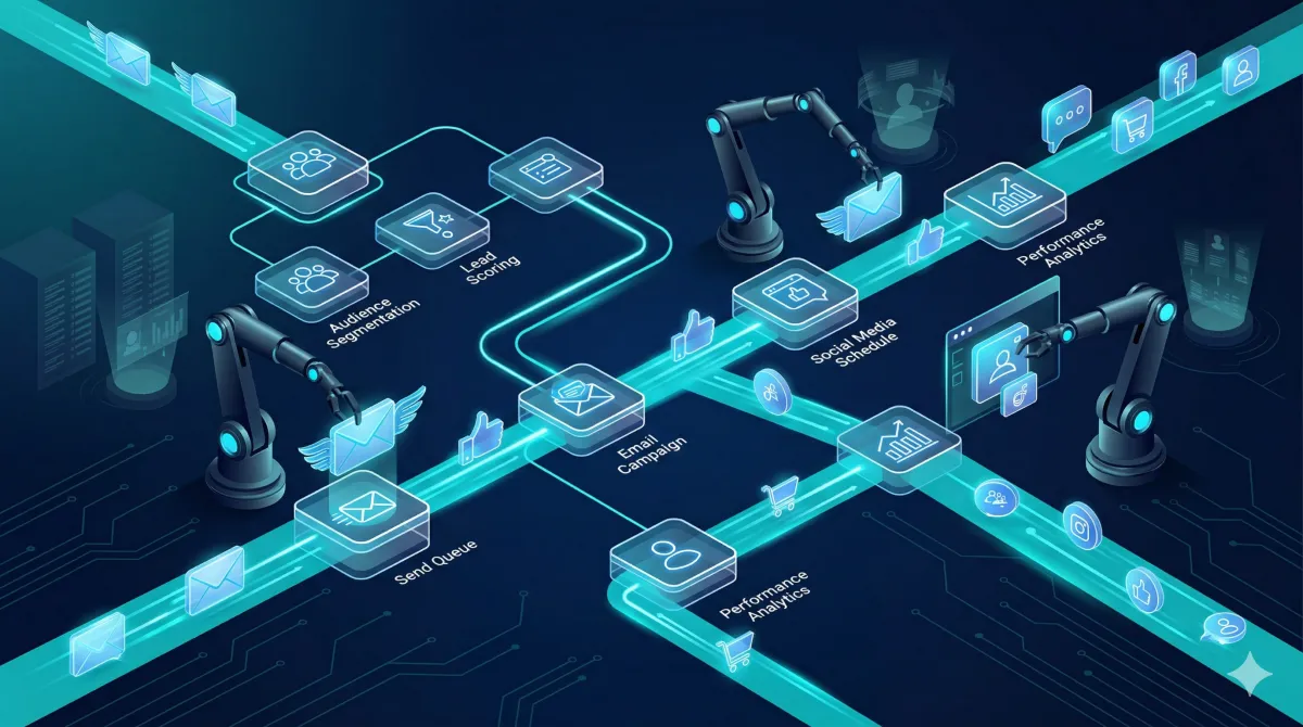 Workflows d'automatisation marketing pour PME — gain de temps et efficacité