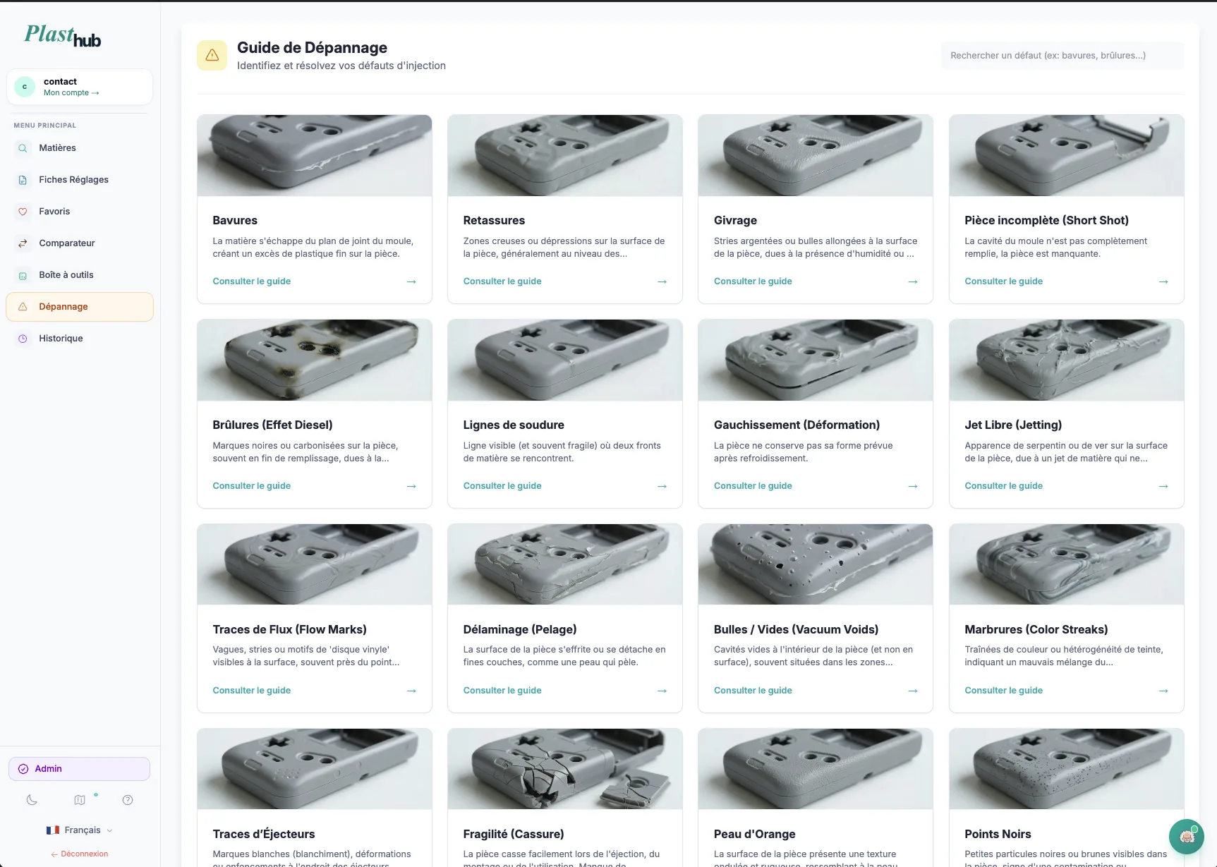 Guide de dépannage visuel — 16 défauts d'injection courants avec diagnostic