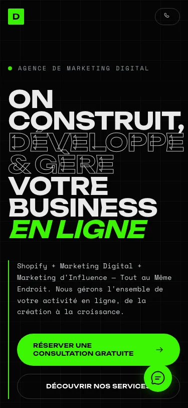 Digi Verse 360 — aperçu du projet — mobile