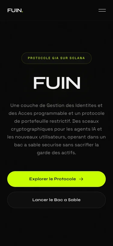 Fuin — aperçu du projet — mobile