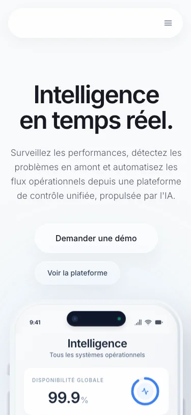 Orion — aperçu du projet — mobile