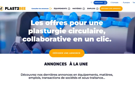 Site Plas2bee — projet KBO Gestion