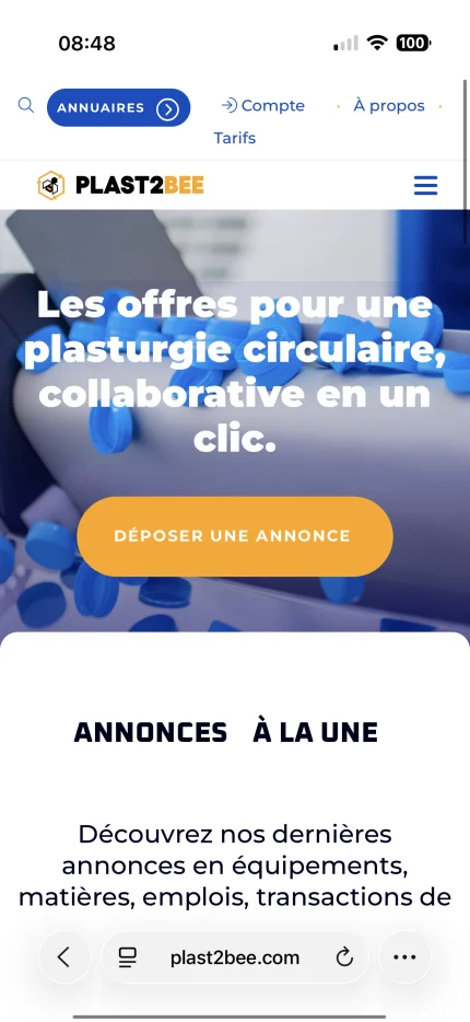 Plast2bee — aperçu du projet — mobile