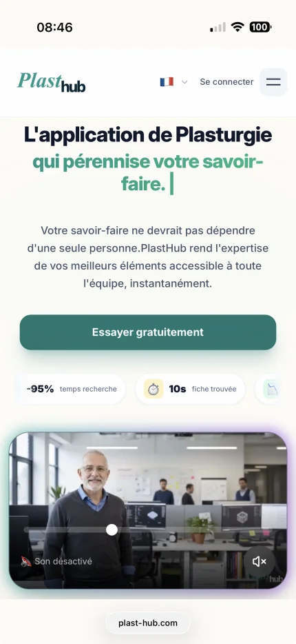 PlastHub — aperçu du projet — mobile