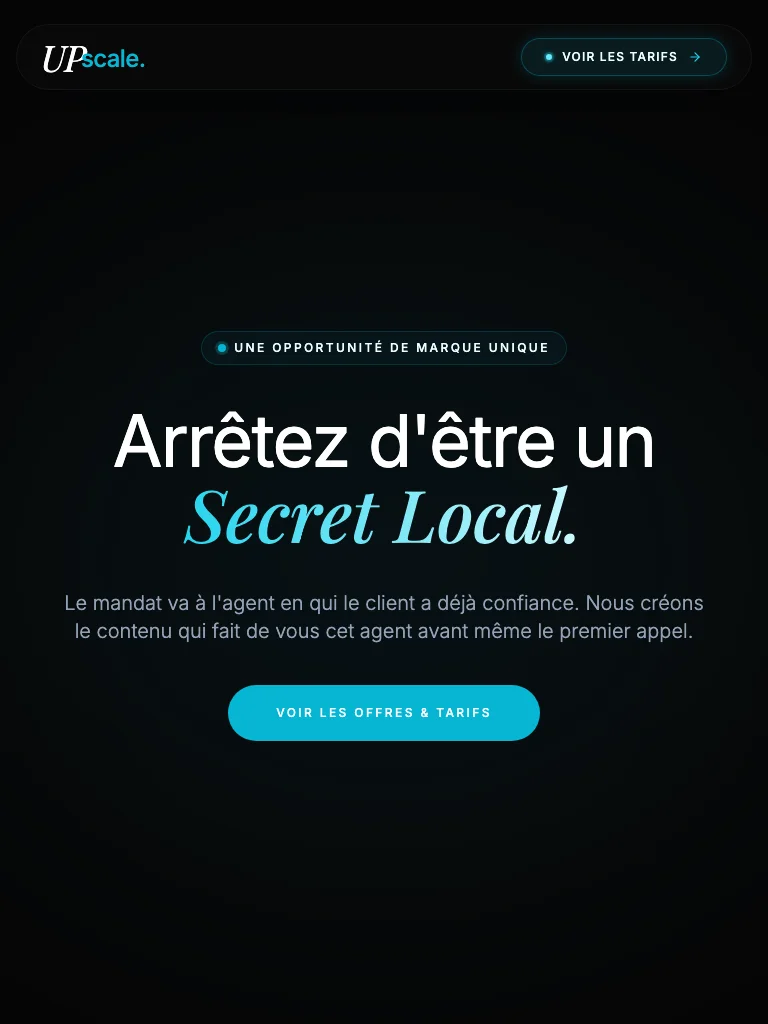 UPscale — aperçu du projet — tablette